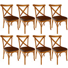 Kit 08 Cadeiras Para Sala De Jantar E Estar Living Estofada Á