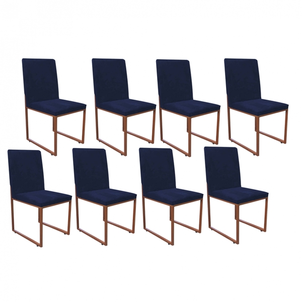 Kit 08 Cadeiras Para Sala De Jantar Escritório Office Stan In