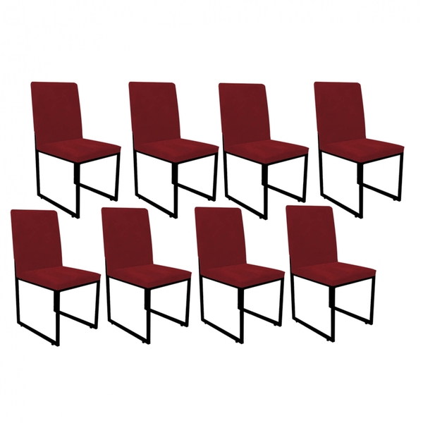 Kit 08 Cadeiras Para Sala De Jantar Escritório Office Stan In