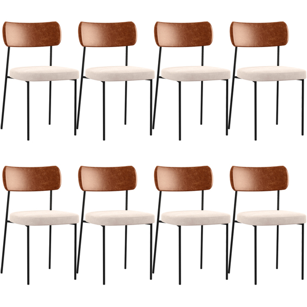 Kit 08 Cadeiras Para Sala De Jantar Melina L02 Couríssimo Cam