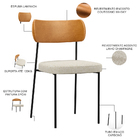 Kit 08 Cadeiras Para Sala De Jantar Melina L02 Couríssimo Whi