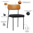 Kit 08 Cadeiras Para Sala De Jantar Melina L02 Couríssimo Whi