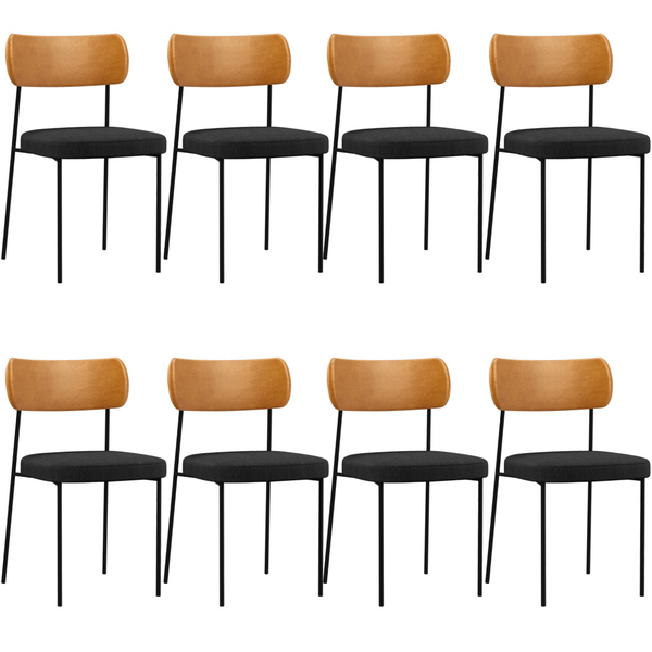 Kit 08 Cadeiras Para Sala De Jantar Melina L02 Couríssimo Whi