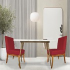 Kit 08 Cadeiras Para Sala De Jantar Paris Pés Palito Suede Ve