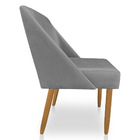 Kit 08 Cadeiras Poltona Juliana Suede Grafite Pés Palito Cast