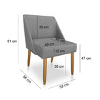 Kit 08 Cadeiras Poltona Juliana Suede Grafite Pés Palito Cast