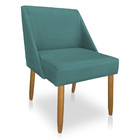 Kit 08 Cadeiras Poltrona Juliana Suede Pés Palito Castanho -