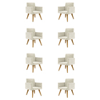 Kit 08 Cadeiras Poltronas Decorativa - Escritório - Recepção