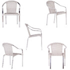 Kit 08 Cadeiras Tóquio De Área Em Alumínio E Fibra Sintética