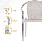 Kit 08 Cadeiras Tóquio De Área Em Alumínio E Fibra Sintética