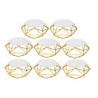 Kit 08 Mesa De Centro Life Industrial Pé Ferro Dourado Tampo