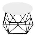 Kit 08 Mesa De Centro Lol Industrial Pé Ferro Preto Tampo Mad