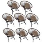 Kit 08 Poltrona Cadeira Jardim Varanda Suede Bege