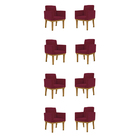 Kit 08 Poltronas Decorativa Reforçada Oferta - Balaqui Marsala