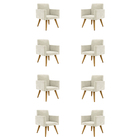 Kit 08 Poltronas Nina Decorativa Para Recepção Balaqui Decor