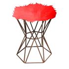 Kit 08 Puff Banqueta Louis Aramado Hexágono Bronze Pelúcia Ve