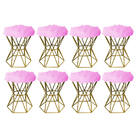 Kit 08 Puff Banqueta Louis Aramado Hexágono Para Penteadeira