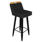 Kit 09 Banqueta Alta C/ Encosto Lith Para Cozinha Bar Balcão