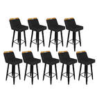 Kit 09 Banqueta Alta C/ Encosto Lith Para Cozinha Bar Balcão