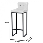 Kit 09 Banqueta Alta C/ Encosto Lucca Industrial Cozinha Balc