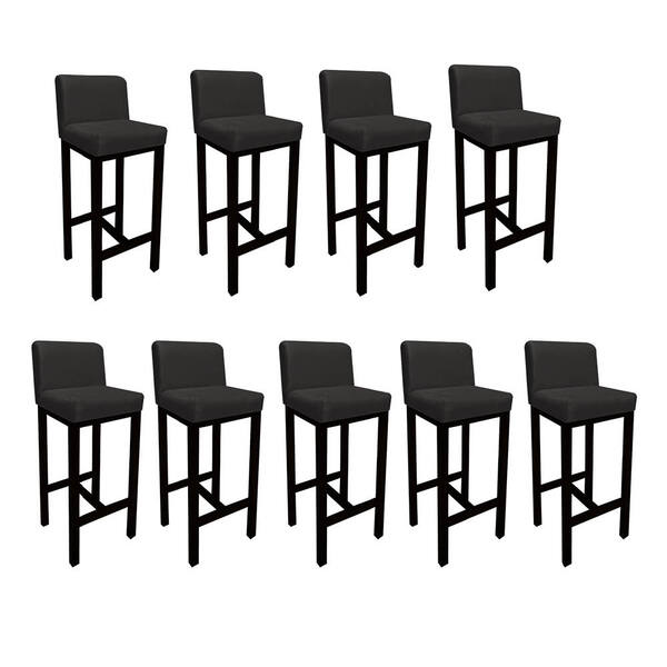 Kit 09 Banqueta Alta Com Encosto Aila Cozinha Balcão Bistrô B