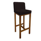 Kit 09 Banqueta Alta Com Encosto Aila Cozinha Balcão Bistrô B