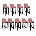 Kit 09 Banqueta Alta Com Encosto Aila Cozinha Balcão Bistrô B