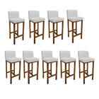 Kit 09 Banqueta Alta Com Encosto Aila Cozinha Balcão Bistrô B