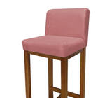 Kit 09 Banqueta Alta Com Encosto Aila Cozinha Balcão Bistrô B