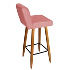 Kit 09 Banqueta Alta Com Encosto Lana Para Cozinha Bar Balcão