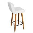 Kit 09 Banqueta Alta Com Encosto Lana Para Cozinha Bar Balcão