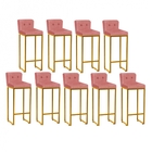 Kit 09 Banqueta Alta Com Encosto Lucca Industrial Cozinha Bal