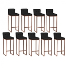 Kit 09 Banqueta Alta Com Encosto Lucca Industrial Cozinha Bal