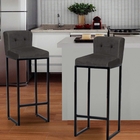 Kit 09 Banqueta Alta Com Encosto Lucca Industrial Cozinha Bal