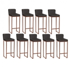 Kit 09 Banqueta Alta Com Encosto Lucca Industrial Cozinha Bal