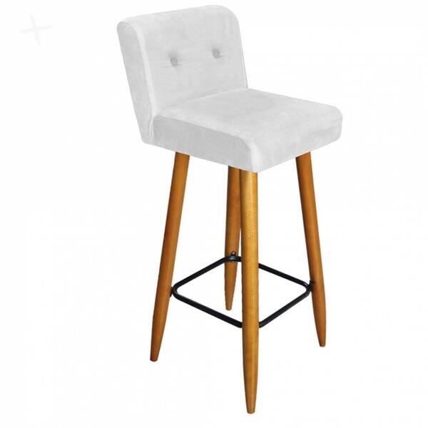 Kit 09 Banqueta Alta Corino Branco