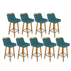 Kit 09 Banqueta Alta Encosto Lith Para Cozinha Bar Balcão Bis