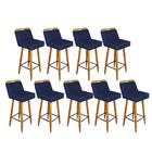 Kit 09 Banqueta Alta Encosto Lith Para Cozinha Bar Balcão Bis