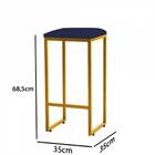 Kit 09 Banqueta Alta Industrial Balcão Bistrô Ferro Dourado