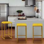Kit 09 Banqueta Alta Industrial Balcão Bistrô Ferro Dourado