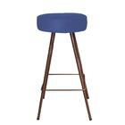 Kit 09 Banqueta Alta Laisa Bronze Suede Azul Marinho