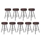 Kit 09 Banqueta Alta Laisa Preto Corino Marrom