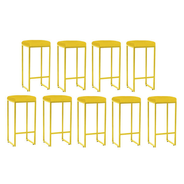 Kit 09 Banqueta Alta Lara Para Cozinha Bar Balcão Bistrô Chur