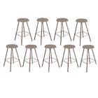 Kit 09 Banqueta Alta Lari Eiffel Bronze Bege