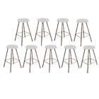 Kit 09 Banqueta Alta Lari Eiffel Suede Branco