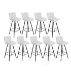 Kit 09 Banqueta Alta Lexi Preto Corino Branco