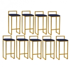 Kit 09 Banqueta Alta Lina Industrial Cozinha Bar Balcão Bistr