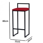 Kit 09 Banqueta Alta Lina Industrial Cozinha Bar Balcão Bistr