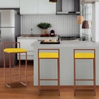 Kit 09 Banqueta Alta Lina Industrial Cozinha Bar Balcão Bistr