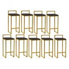 Kit 09 Banqueta Alta Lina Industrial Cozinha Bar Balcão Bistr